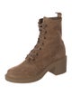 Gianvito Rossi Suede Combat Boots