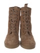 Gianvito Rossi Suede Combat Boots