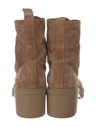 Gianvito Rossi Suede Combat Boots