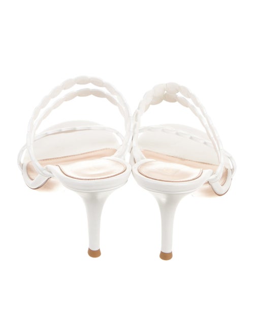 Gianvito Rossi Leather Scalloped Accent Slides