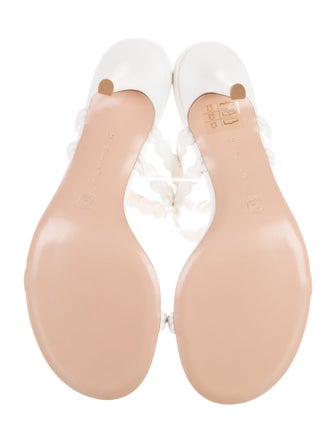 Gianvito Rossi Leather Scalloped Accent Slides