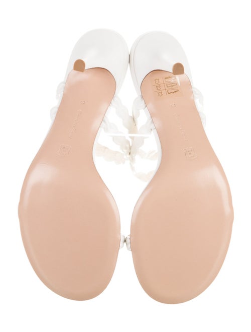 Gianvito Rossi Leather Scalloped Accent Slides