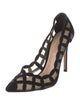 Gianvito Rossi Suede Mesh Accents Pumps