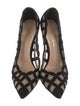 Gianvito Rossi Suede Mesh Accents Pumps