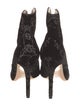 Gianvito Rossi Velvet Floral Print Lace-Up Boots