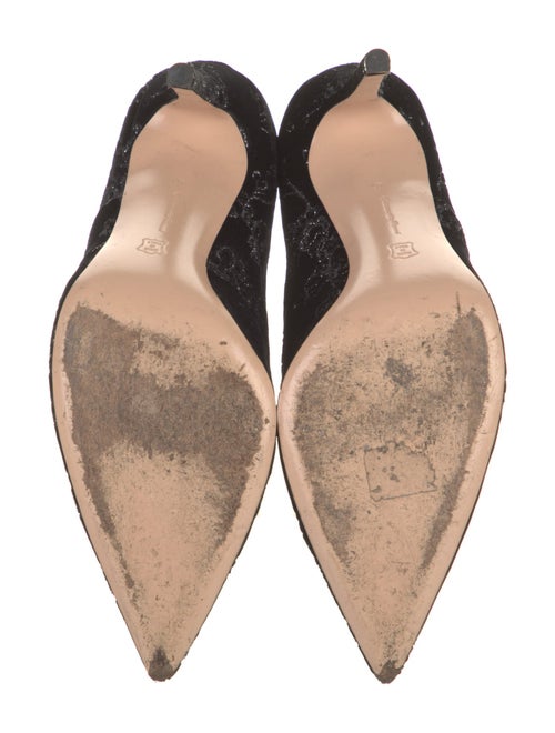 Gianvito Rossi Velvet Floral Print Lace-Up Boots