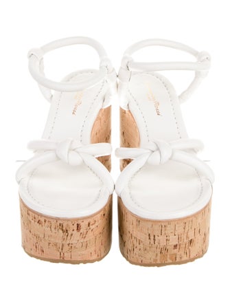 Gianvito Rossi Leather Colorblock Pattern Sandals