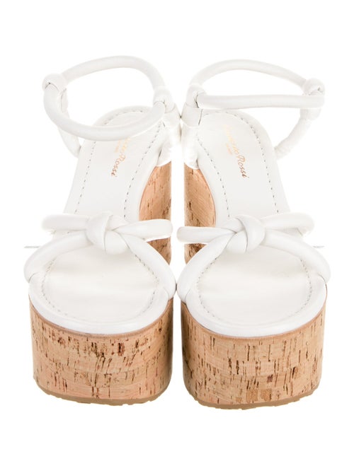 Gianvito Rossi Leather Colorblock Pattern Sandals