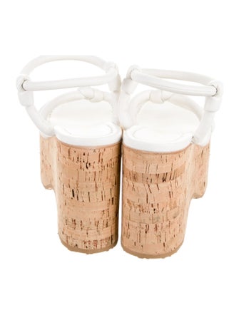 Gianvito Rossi Leather Colorblock Pattern Sandals