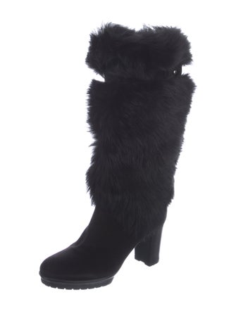 Gianvito Rossi Suede Lace-Up Boots