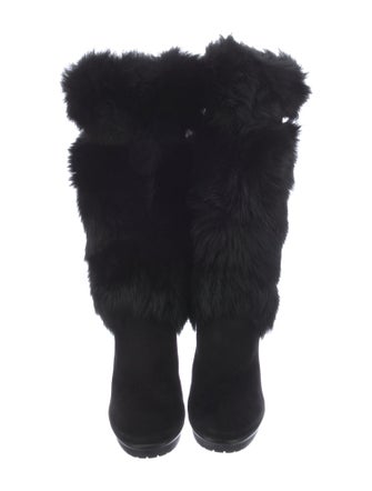 Gianvito Rossi Suede Lace-Up Boots