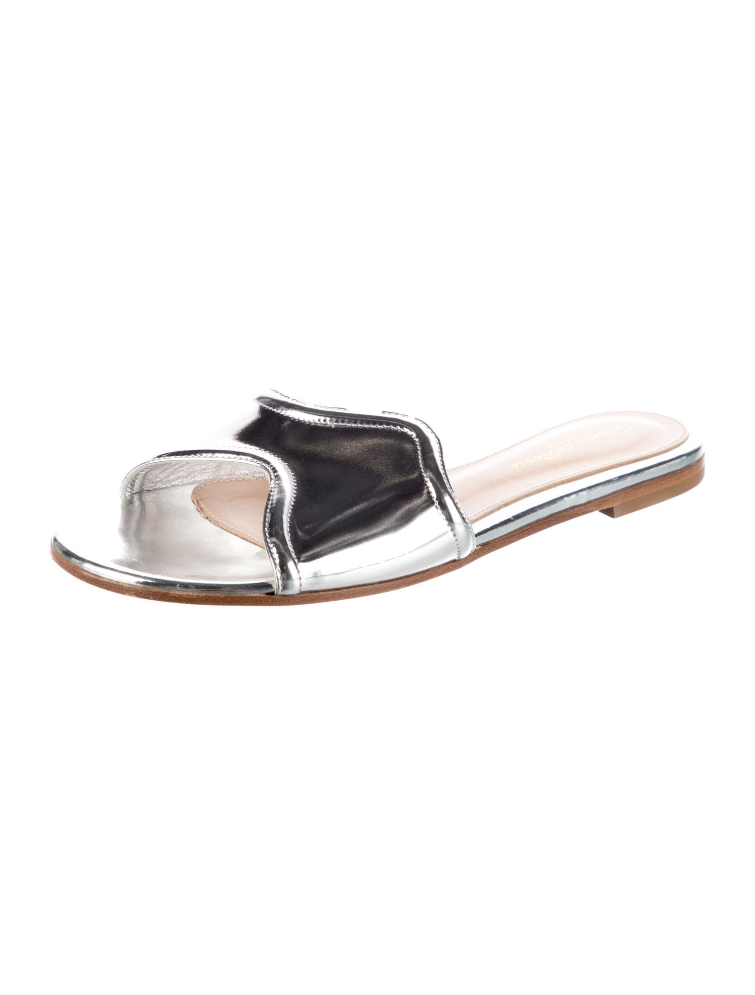 Gianvito Rossi Patent Leather Slides