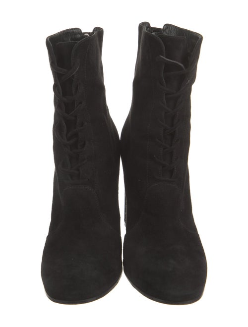 Gianvito Rossi Suede Lace-Up Boots