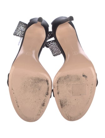 Gianvito Rossi Suede Crystal Embellishments Sandals
