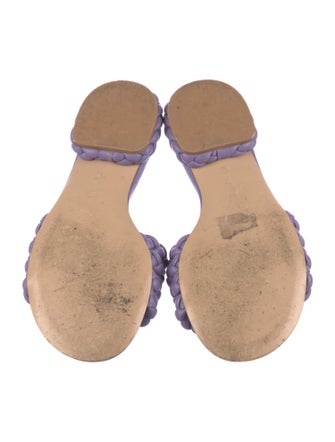 Gianvito Rossi Leather Braided Accents Slides