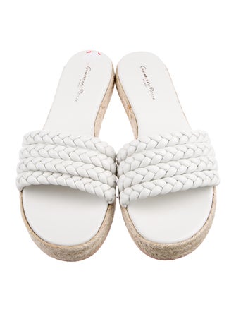 Gianvito Rossi Leather Braided Accents Espadrilles