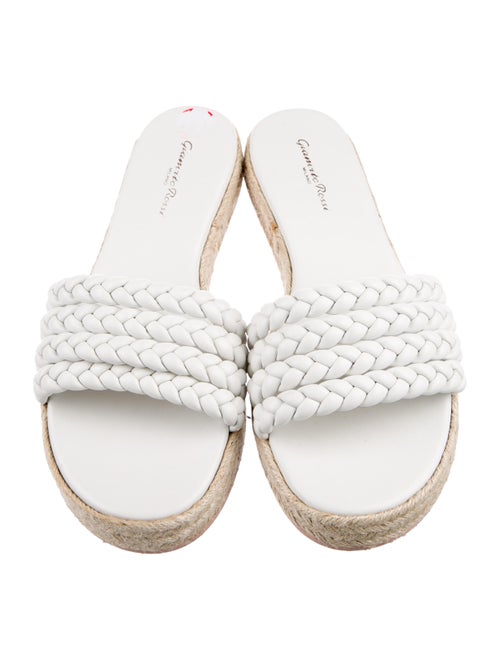 Gianvito Rossi Leather Braided Accents Espadrilles