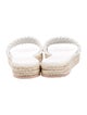 Gianvito Rossi Leather Braided Accents Espadrilles