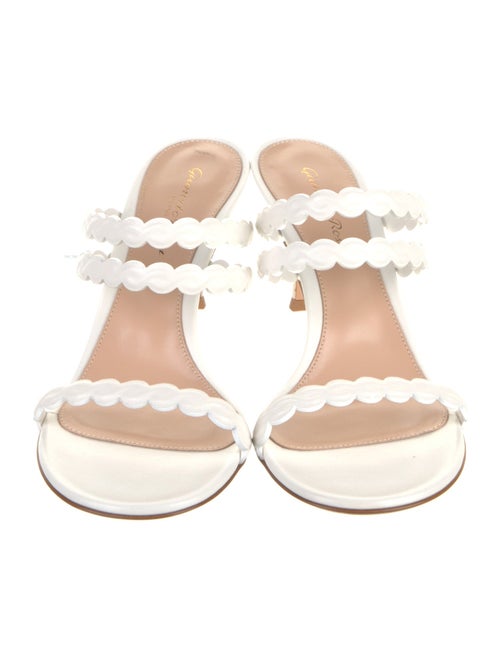 Gianvito Rossi Leather Colorblock Pattern Slides