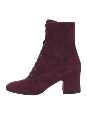 Gianvito Rossi Suede Lace-Up Boots