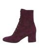 Gianvito Rossi Suede Lace-Up Boots