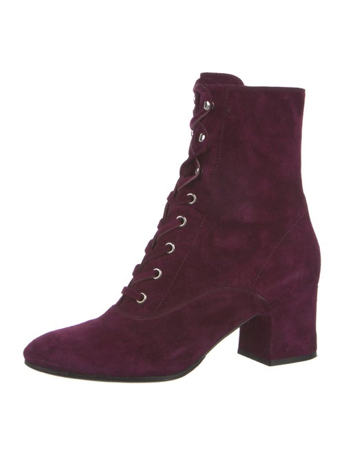 Gianvito Rossi Suede Lace-Up Boots