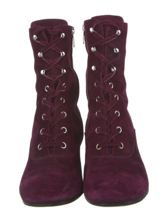 Gianvito Rossi Suede Lace-Up Boots