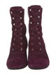 Gianvito Rossi Suede Lace-Up Boots