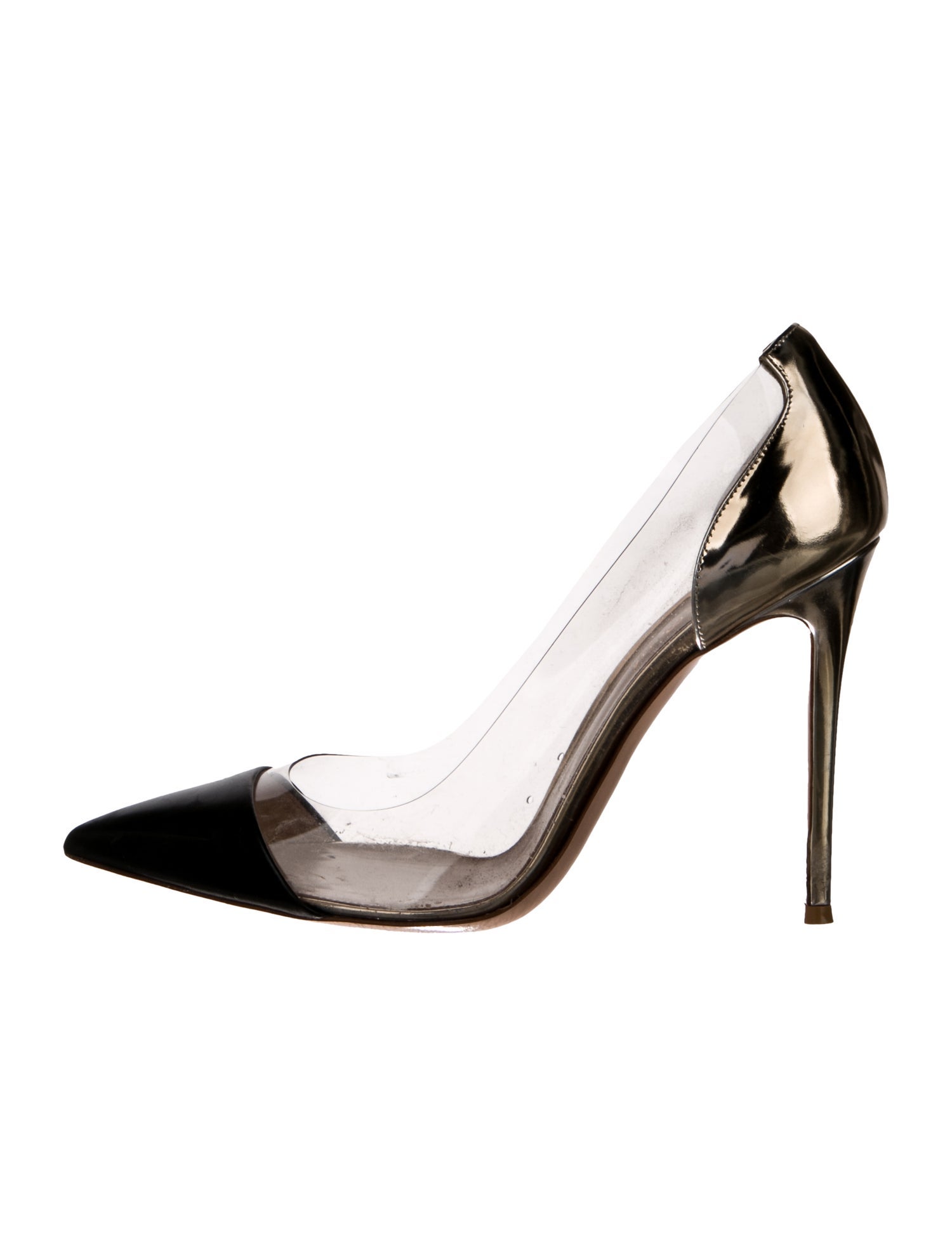 Gianvito Rossi PVC Colorblock Pattern Pumps
