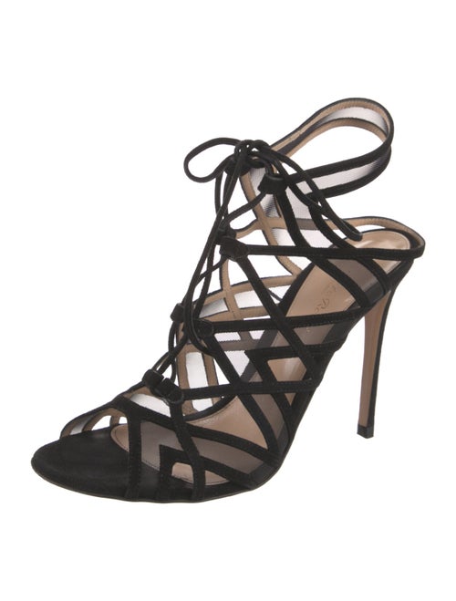 Gianvito Rossi Suede Slingback Sandals