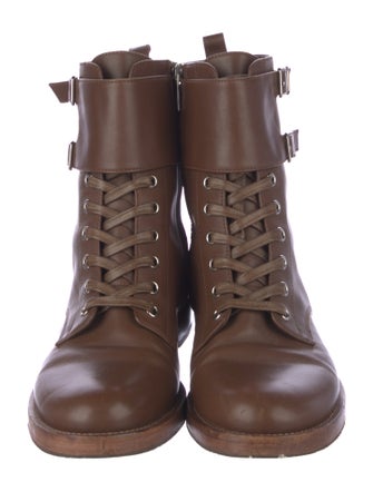 Gianvito Rossi Leather Combat Boots