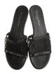 Gianvito Rossi Leather Mesh Accents Slides