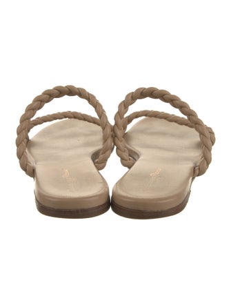 Gianvito Rossi Leather Braided Accents Slides