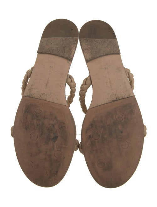 Gianvito Rossi Leather Braided Accents Slides