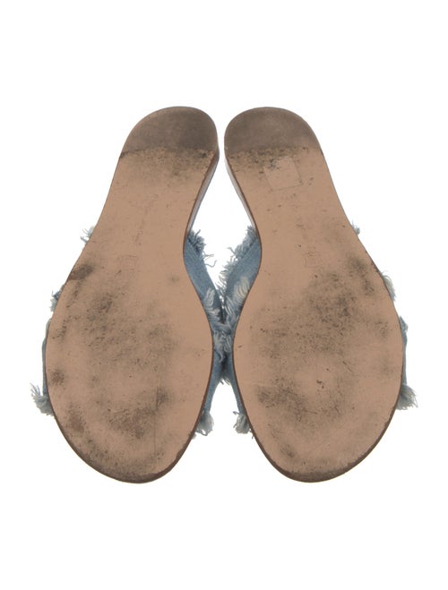 Gianvito Rossi Denim Colorblock Pattern Slides