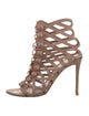 Gianvito Rossi Leather Cutout Accent Gladiator Sandals