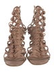 Gianvito Rossi Leather Cutout Accent Gladiator Sandals