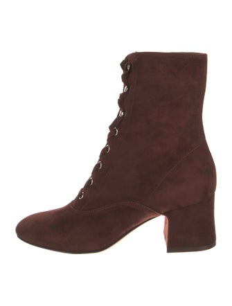 Gianvito Rossi Suede Lace-Up Boots