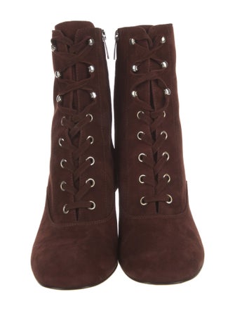 Gianvito Rossi Suede Lace-Up Boots