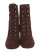 Gianvito Rossi Suede Lace-Up Boots