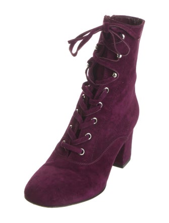 Gianvito Rossi Suede Lace-Up Boots