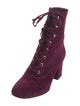 Gianvito Rossi Suede Lace-Up Boots