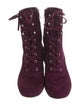 Gianvito Rossi Suede Lace-Up Boots