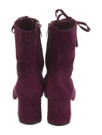 Gianvito Rossi Suede Lace-Up Boots