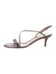 Gianvito Rossi Snakeskin Animal Print Slingback Sandals