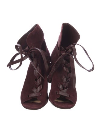Gianvito Rossi Suede Lace-Up Boots