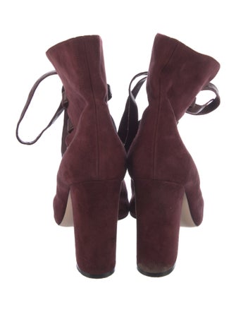 Gianvito Rossi Suede Lace-Up Boots