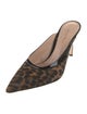 Gianvito Rossi Suede Animal Print Mules