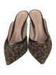 Gianvito Rossi Suede Animal Print Mules