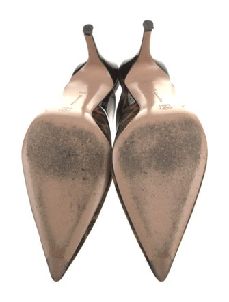 Gianvito Rossi Suede Animal Print Mules